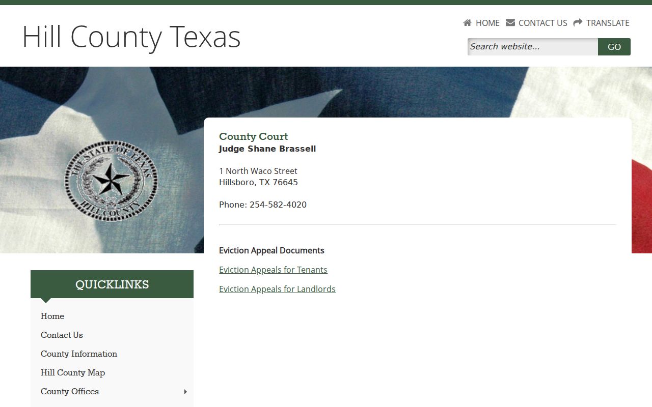 Hill County court dates constitutional county court source